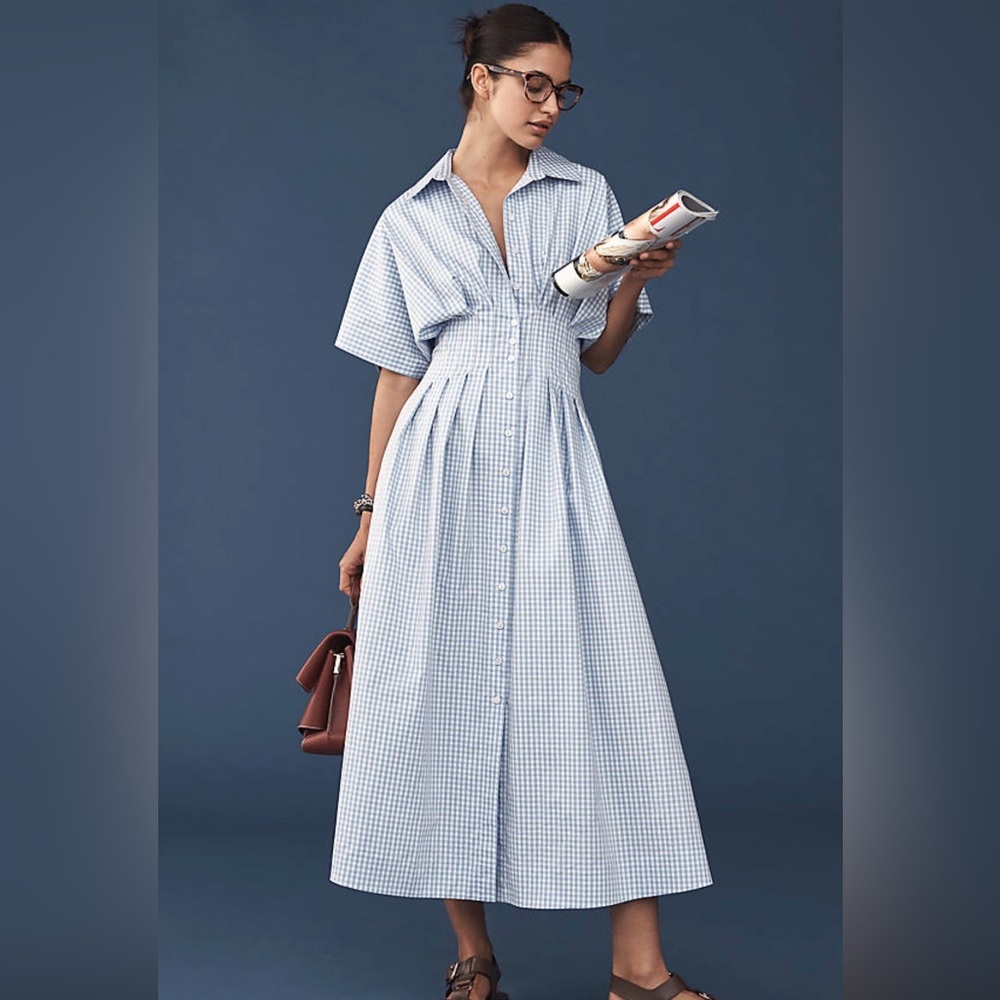 Anthropologie The Tobie Shirt Dress by Exquise - XS